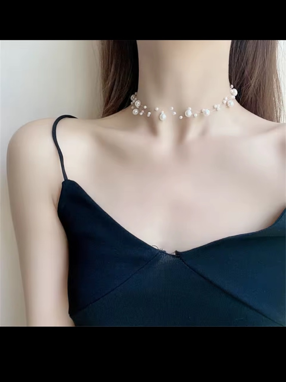 Delicate White 6 colors Pearl Cluster Choker Necklace adjustable NWT